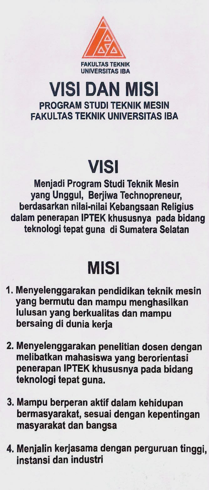 Visi Misi Teknik Mesin